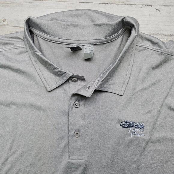 Torrey Pines Polo Shirt Men’s XXXL 3XL Gray Wicking Polyester - Picture 1 of 6